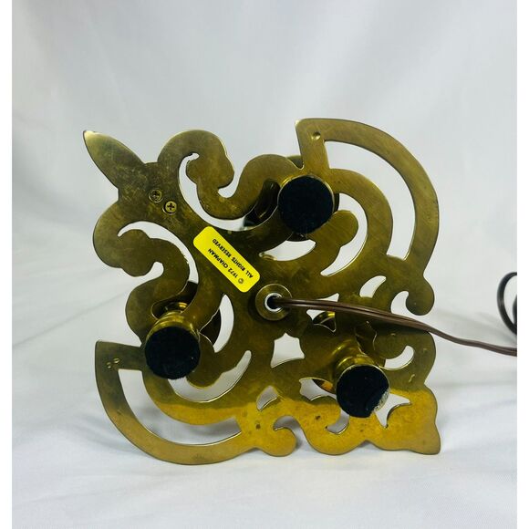 Prestigious Chapman Brass Bouillotte Table Lamp Candelabra  Dual Light 1972 - Picture 3 of 14